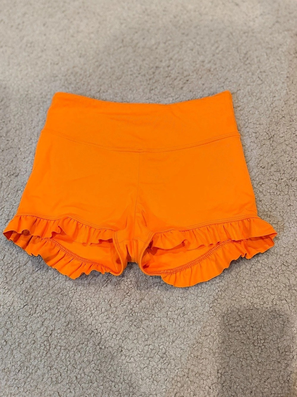 🧡 Tiger Friday Ruffle Dance Shorts in Orange Adult Small